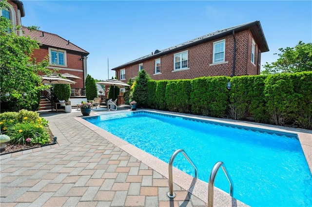 8524 Ridge Blvd, Brooklyn, NY 11209 - view of swimming pool with a patio and a fenced backyard
