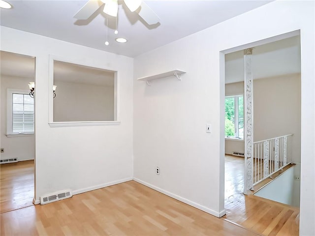 45 W Ter, Staten Island, NY 10312 - empty room with a ceiling fan, wood finished floors, and recessed lighting