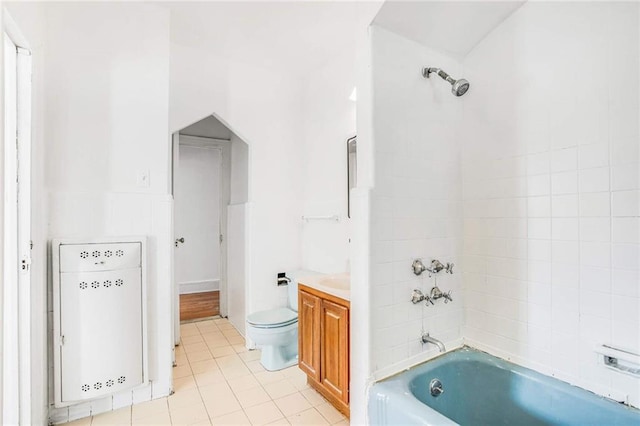 8301 4th Ave, Brooklyn, NY 11209 - bathroom featuring vanity, tile patterned flooring, and shower / washtub combination