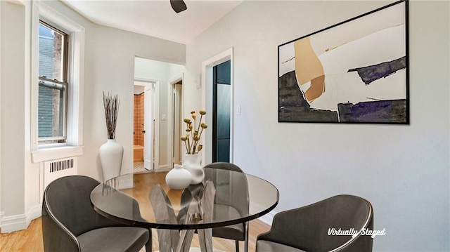 1560 E 18th St Unit 3D, Brooklyn, NY 11230 - dining room with radiator heating unit and wood finished floors