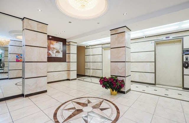 100 Oceana Dr W Unit 4J, Brooklyn, NY 11235 - lobby with recessed lighting and tile walls