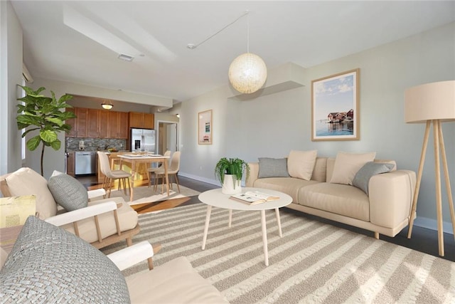 90 Bay Street Lndg Unit 4B, Staten Island, NY 10301 - living room with baseboards