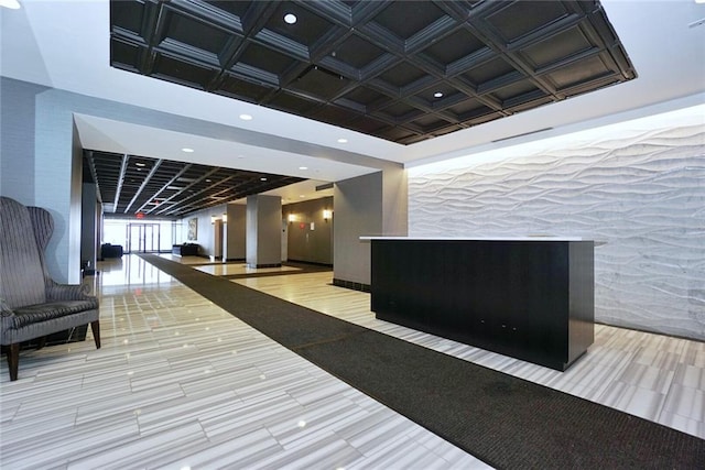 90 Bay Street Lndg Unit 4B, Staten Island, NY 10301 - building lobby featuring coffered ceiling