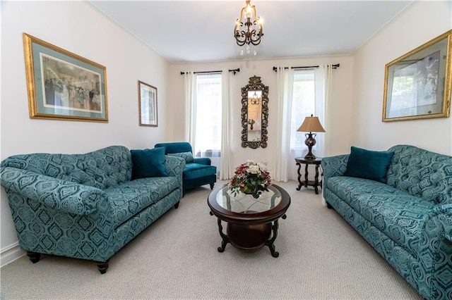 1717 Avenue N Unit 3C, Brooklyn, NY 11230 - living area featuring carpet flooring and a chandelier
