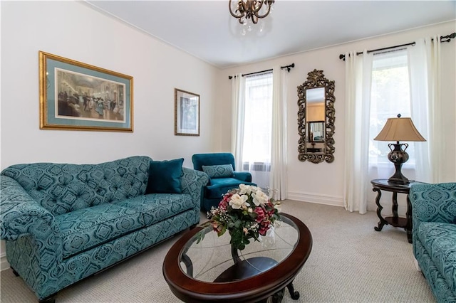 1717 Avenue N Unit 3C, Brooklyn, NY 11230 - carpeted living room featuring baseboards