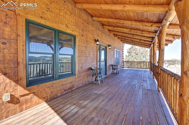 view of wooden terrace