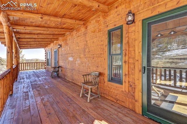 view of wooden deck