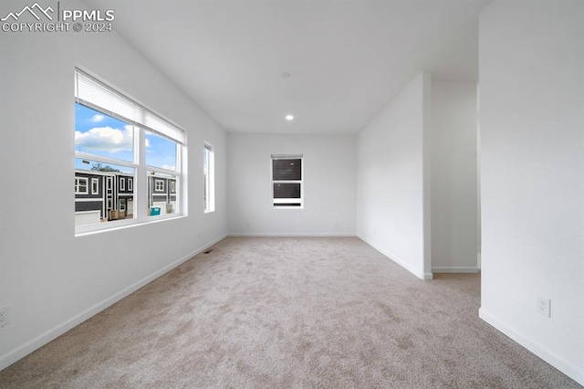 view of carpeted empty room