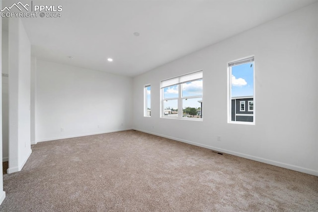 view of carpeted spare room