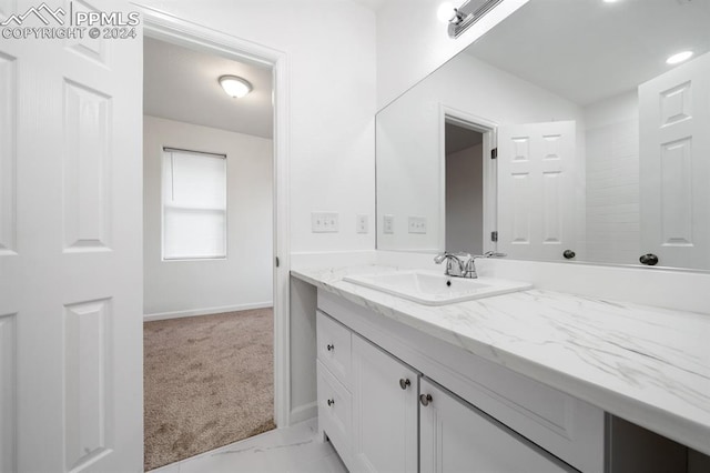 bathroom with vanity