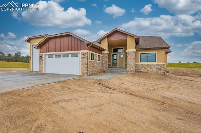 view of front of home featuring a garage