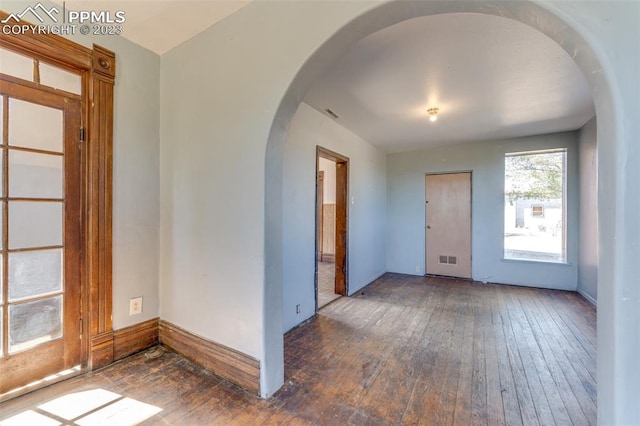 foyer featuring dark hardwood / wood-style flooring