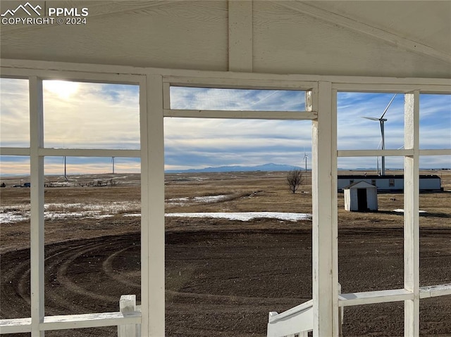 9785 N Calhan Hwy, Calhan, CO 80808 - unfurnished sunroom with a mountain view
