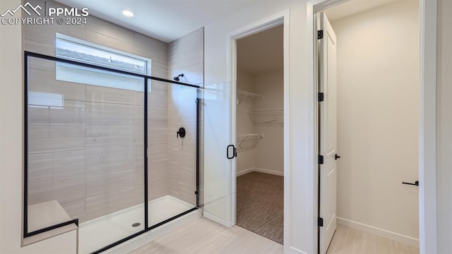 bathroom with walk in shower