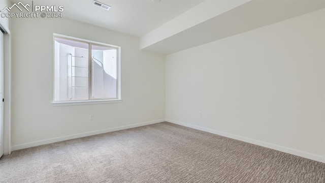 view of carpeted empty room