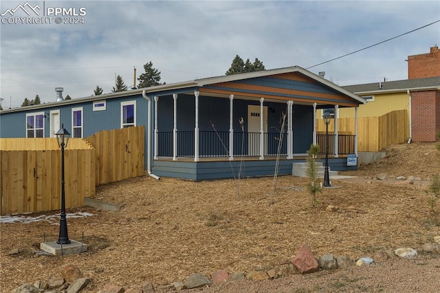 view of rear view of property