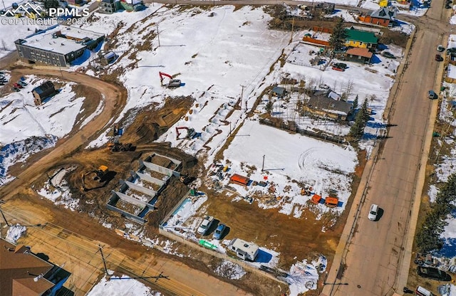 view of snowy aerial view