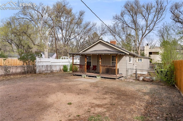 view of back of property