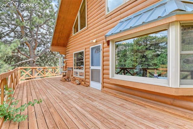 view of wooden deck