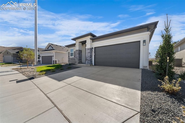 view of front of home featuring a garage