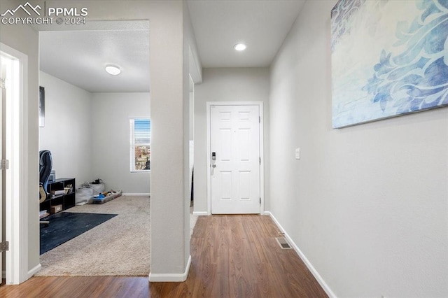 interior space featuring hardwood / wood-style floors