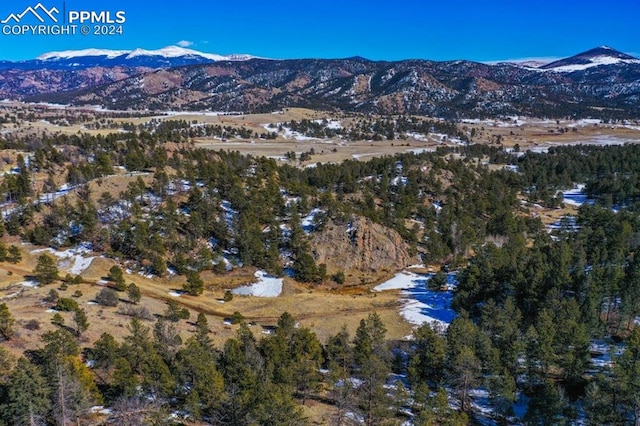 bird's eye view featuring a mountain view