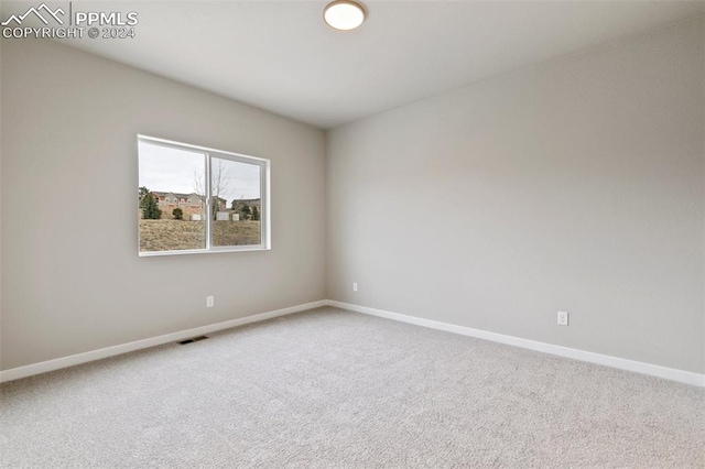 view of carpeted empty room