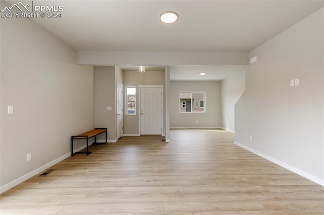 entryway featuring light hardwood / wood-style floors