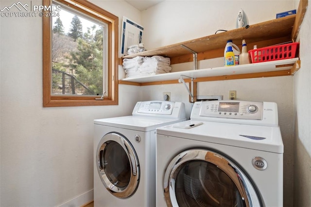 washroom with hookup for an electric dryer and washing machine and clothes dryer