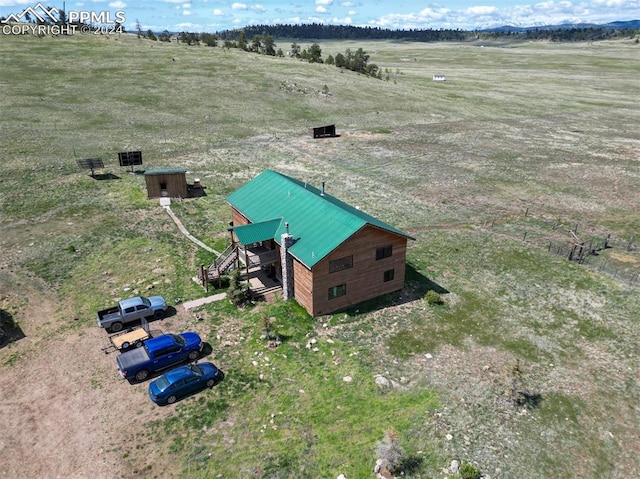 bird's eye view featuring a rural view