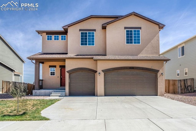 view of front of house featuring a garage