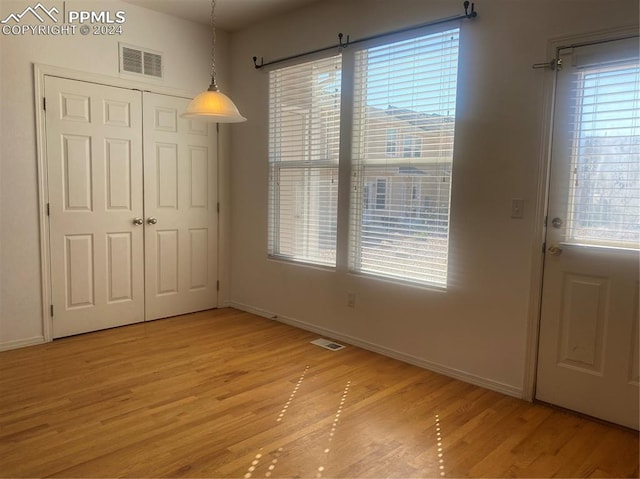 interior space featuring light wood-type flooring