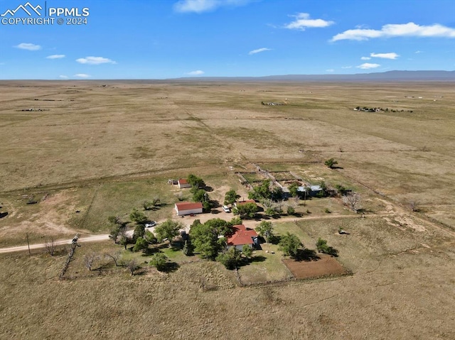 drone / aerial view with a rural view