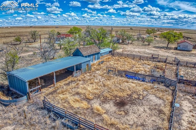 drone / aerial view featuring a rural view