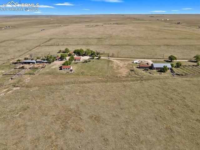 drone / aerial view with a rural view