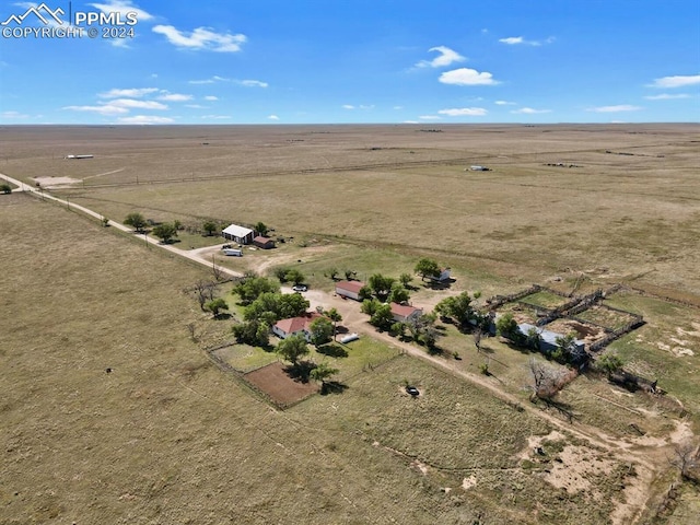 bird's eye view with a rural view