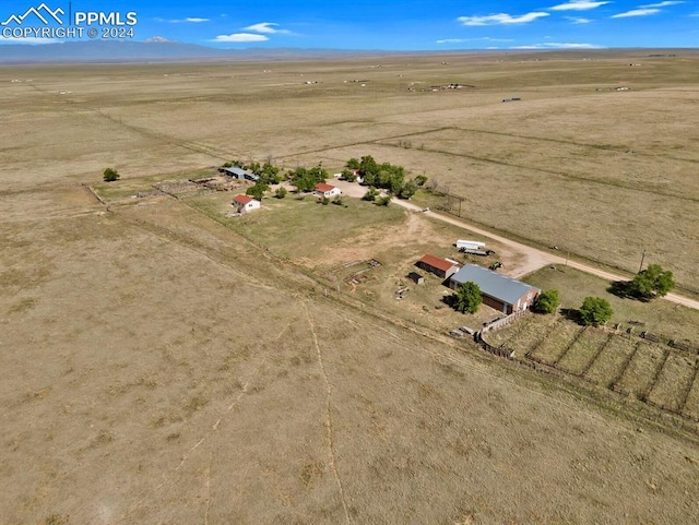 drone / aerial view with a rural view