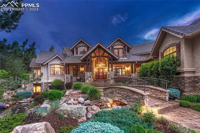 craftsman inspired home with a porch