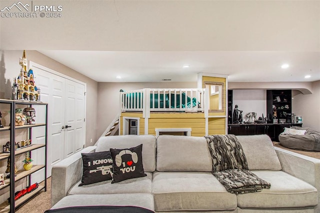 view of carpeted living room