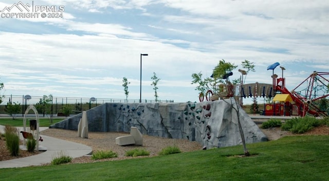 view of jungle gym