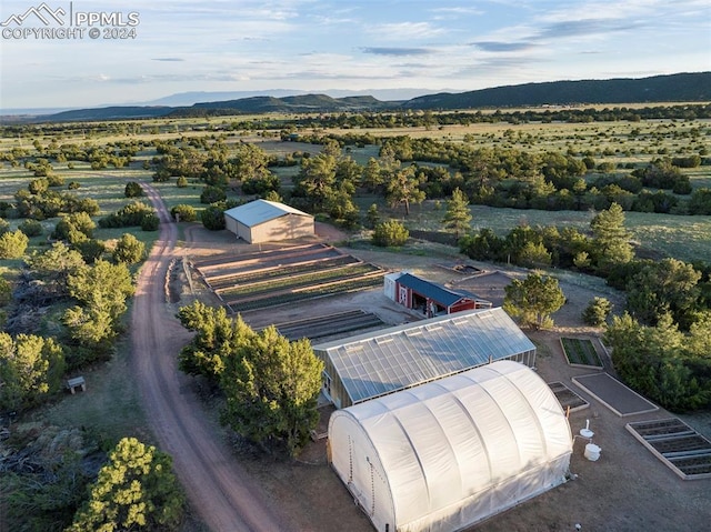 bird's eye view featuring a mountain view