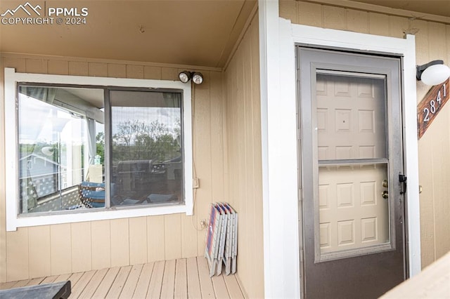 view of doorway to property