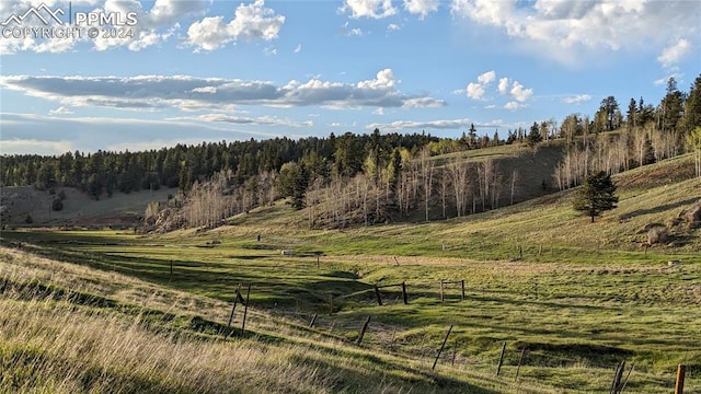 mountain view with a rural view