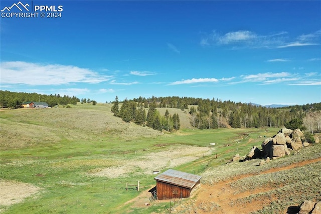 exterior space featuring a rural view