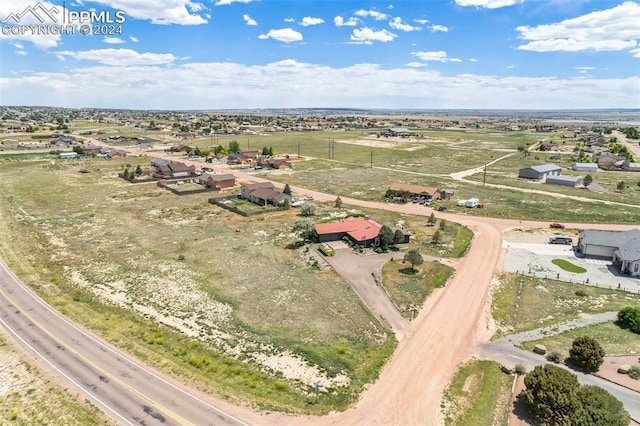 aerial view with a rural view