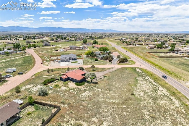 aerial view featuring a mountain view