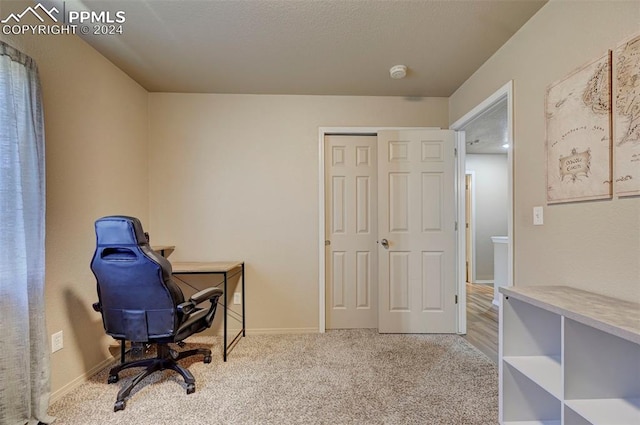 view of carpeted office