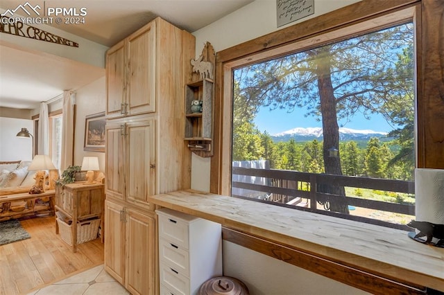 interior space with hardwood / wood-style flooring