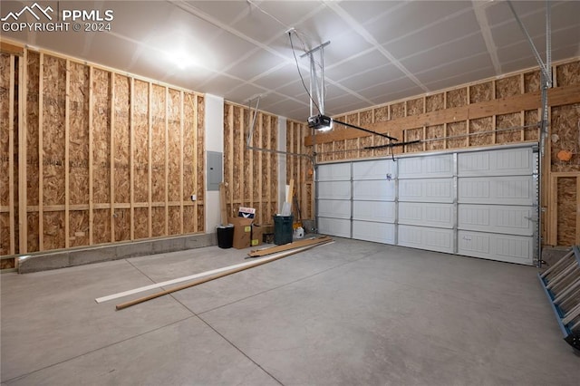 garage featuring electric panel