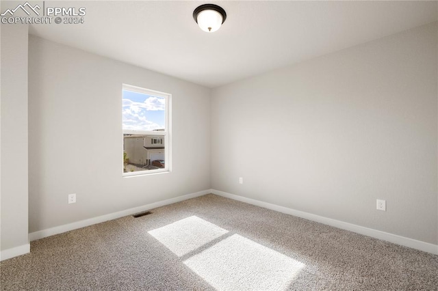 view of carpeted empty room